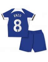Chelsea Enzo Fernandez #8 Domácí dres pro děti 2023-24 Krátký Rukáv (+ trenýrky)